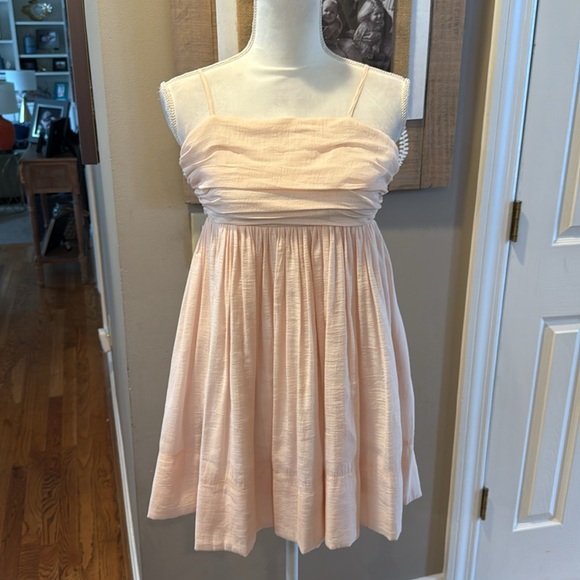 MARBLE Dresses & Skirts - Mable peach light pink babydoll mini dress size small